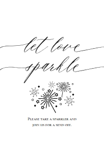 E018 Let Love Sparkle 5x7: E018 Reception Signs Bundle