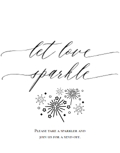 E018 Let Love Sparkle 11x14: E018 Reception Signs Bundle