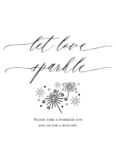E018 Let Love Sparkle 8x10: E018 Reception Signs Bundle