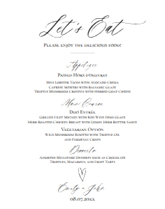 E018 Let's Eat 11x14: E018 Reception Signs Bundle