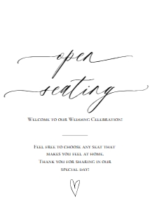 E018 Open Seating 5x7: E018 Reception Signs Bundle