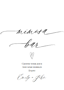 E018 Mimosa Bar 5x7: E018 Reception Signs Bundle