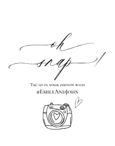 E018 Oh Snap Tag Us In That 11x14: E018 Reception Signs Bundle