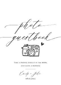 E018 Photo Guest Book 5x7: E018 Reception Signs Bundle