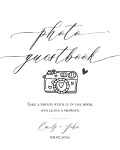 E018 Photo Guest Book 8x10: E018 Reception Signs Bundle