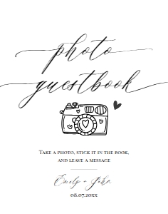 E018 Photo Guest Book 11x14: E018 Reception Signs Bundle
