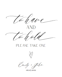 E018 To Have and To Hold 8x10: E018 Reception Signs Bundle
