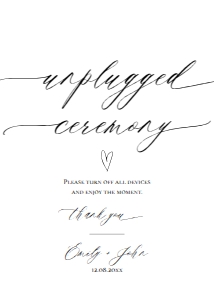E018 Unplugged Ceremony 5x7: E018 Reception Signs Bundle