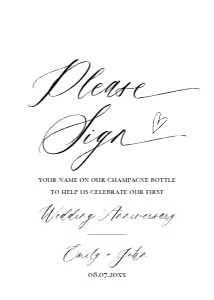 E018 Please Sign Your Name 5x7: E018 Reception Signs Bundle
