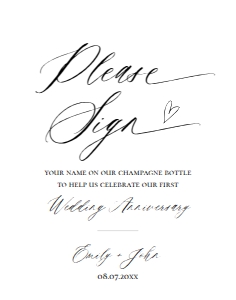 E018 Please Sign Your Name 11x14: E018 Reception Signs Bundle