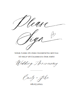 E018 Please Sign Your Name 8x10: E018 Reception Signs Bundle