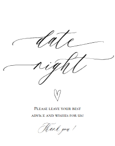 E018 Date Night 11x14: E018 Reception Signs Bundle