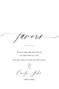 E018 Favors 4x6: E018 Reception Signs Bundle