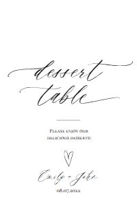 E018 Dessert Table 4x6: E018 Reception Signs Bundle