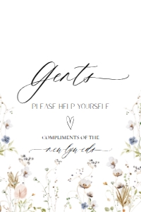 E061 Gents/ Ladies Please help yourself 4x6: E061 Reception Signs Bundle