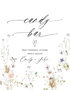 E061 Candy Bar 11x14: E061 Reception Signs Bundle