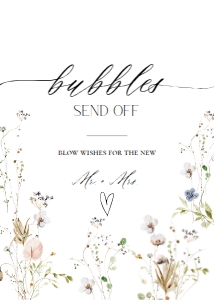 E061 Bubbles 5x7: E061 Reception Signs Bundle