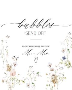 E061 Bubbles 8x10: E061 Reception Signs Bundle