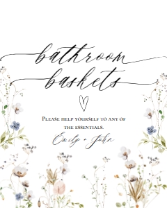 E061 Bathroom Baskets 8x10: E061 Reception Signs Bundle