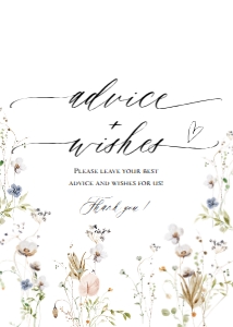 E061 Advice and Wishes 5x7: E061 Reception Signs Bundle