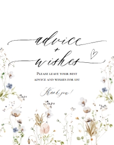 E061 Advice and Wishes 11x14: E061 Reception Signs Bundle