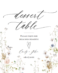 E061 Dessert Table 8x10: E061 Reception Signs Bundle