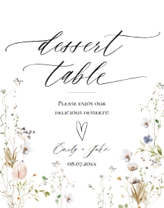 E061 Dessert Table 11x14: E061 Reception Signs Bundle