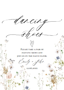 E061 Dancing Shoes 5x7: E061 Reception Signs Bundle