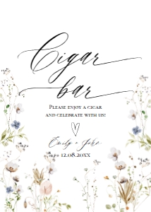 E061 Cigar Bar 5x7: E061 Reception Signs Bundle