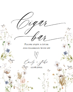 E061 Cigar Bar 8x10: E061 Reception Signs Bundle