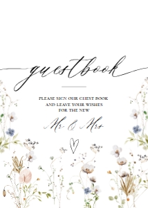 E061 Guestbook Sign 5x7: E061 Reception Signs Bundle
