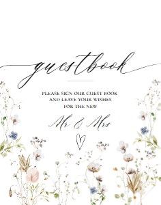 E061 Guestbook Sign 11x14: E061 Reception Signs Bundle