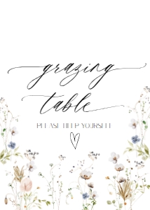 E061 Grazing Table 5x7: E061 Reception Signs Bundle