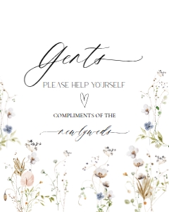 E061 Gents/ Ladies Please help yourself 8x10: E061 Reception Signs Bundle