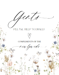 E061 Gents/ Ladies Please help yourself 11x14: E061 Reception Signs Bundle
