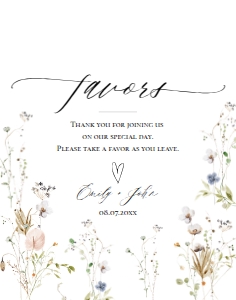 E061 Favors 11x14: E061 Reception Signs Bundle