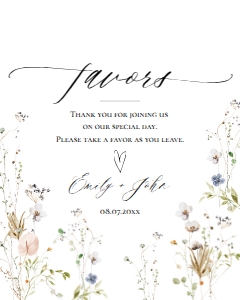 E061 Favors 8x10: E061 Reception Signs Bundle