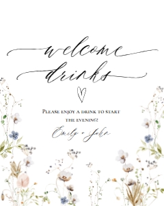 E061 Welcome Drinks 8x10: E061 Reception Signs Bundle