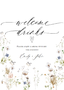E061 Welcome Drinks 5x7: E061 Reception Signs Bundle