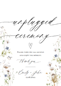 E061 Unplugged Ceremony 5x7: E061 Reception Signs Bundle