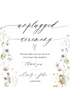 E061 Unplugged Ceremony 8x10: E061 Reception Signs Bundle