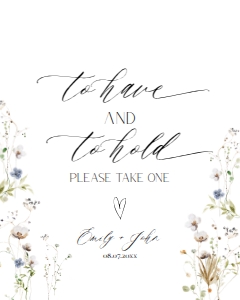 E061 To Have and To Hold 8x10: E061 Reception Signs Bundle