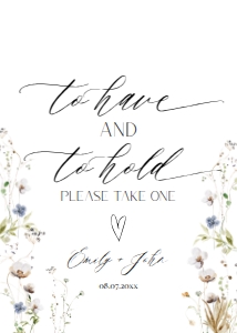 E061 To Have and To Hold 5x7: E061 Reception Signs Bundle