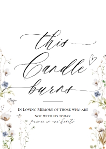 E061 This Candle Burns 5x7: E061 Reception Signs Bundle