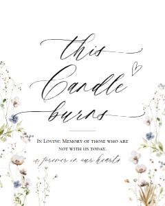 E061 This Candle Burns 8x10: E061 Reception Signs Bundle