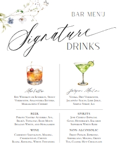 E061 Signature Drinks 8x10: E061 Reception Signs Bundle