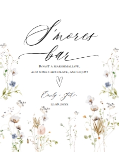 E061 S’mores Bar 11x14: E061 Reception Signs Bundle