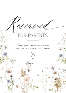 E061 Reserved for Parents 5x7: E061 Reception Signs Bundle