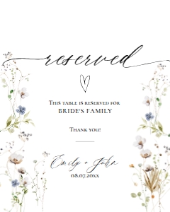 E061 Reserved 8x10: E061 Reception Signs Bundle