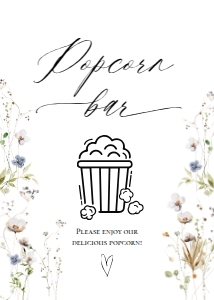 E061 Popcorn Bar 5x7: E061 Reception Signs Bundle